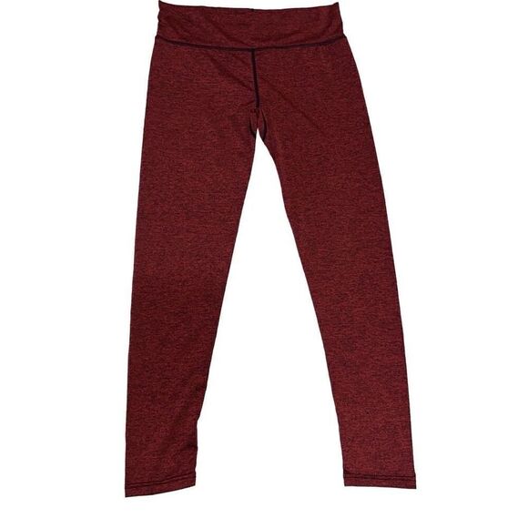 ZYIA Pants - ZYIA Heather Red Black Soft & Plush 7/8 Leggings Mid-Rise sz M Medium Athleisure